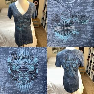 Harley Davidson | 2013 Sturgis Badlands BlackHills South Dakota Rally V Neck Tee